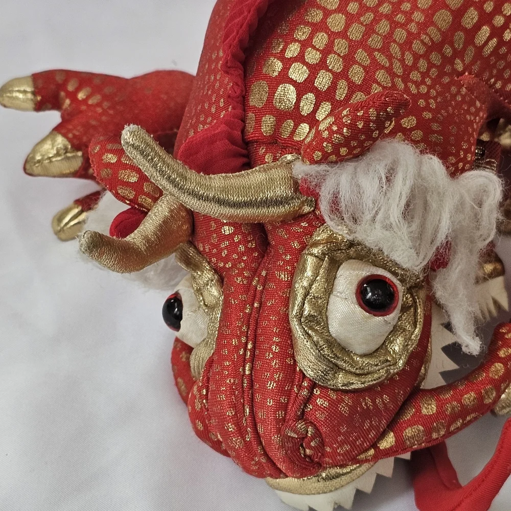 Folkmanis Red Dragon Puppet 21” Full Body Chinese Metallic ~ Retired